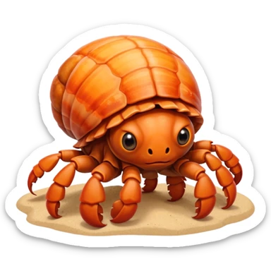 Cute Hermit crab sticker