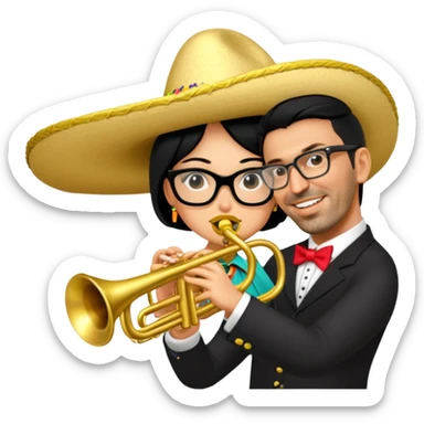 Mariachi Trumpet Player sticker