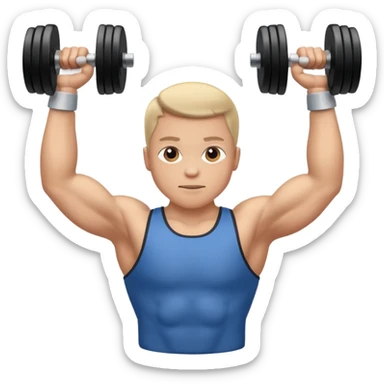 haltère élévation latérale orienté de côté sticker