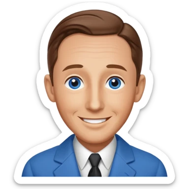 Bing Crosby with blue eyes, brown hair sticker