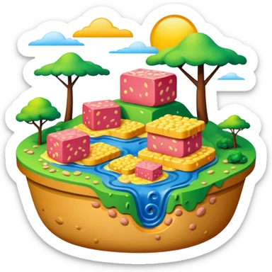 spam art slop landscape sticker