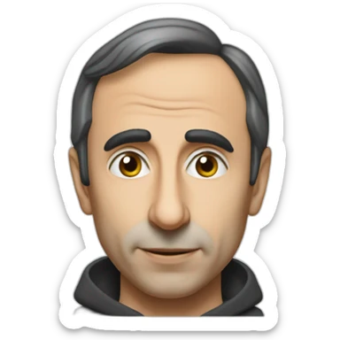 Eric Zemmour with a paper where it is written « TCMP » sticker