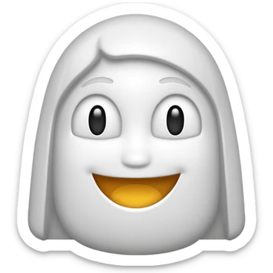 an among us character saying sus sticker