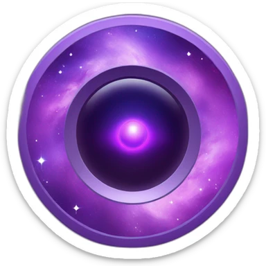 a purple portal to another galaxy sticker
