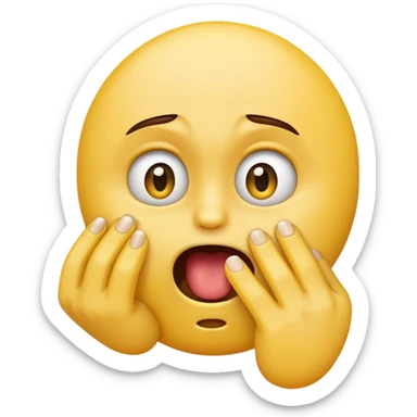 Emoji qui mord son ongle sticker