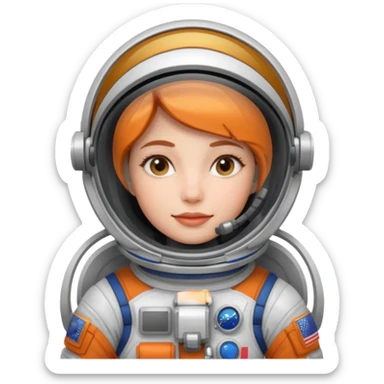 astronot women  sticker