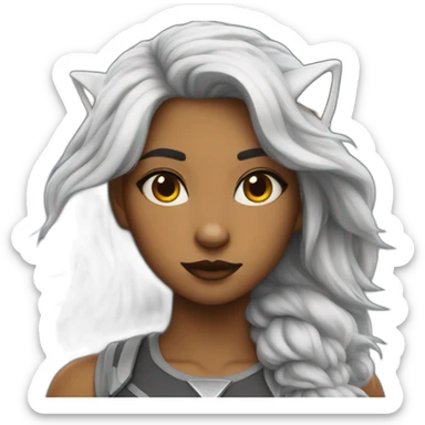 thunder fox girl sticker