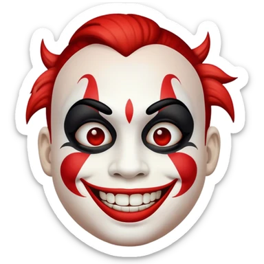 Put Juggalo makeup on the Happy emoji from tiktok sticker