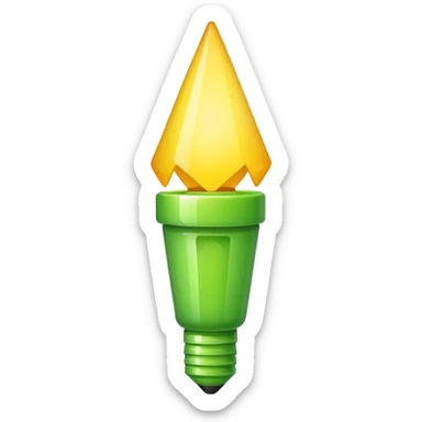 make exclamation Point in light green color  sticker