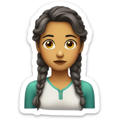 24 years old girl looking weary sticker