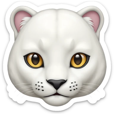 white panther emoji like one you would see on discord sticker