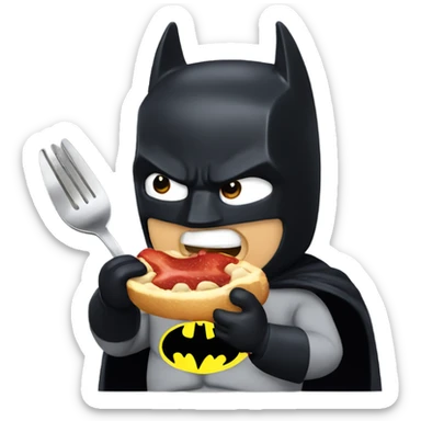 Batman eating sticker