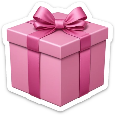Pink gift box sticker
