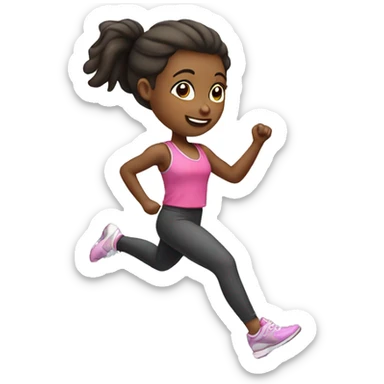 girl doing aerobic sticker