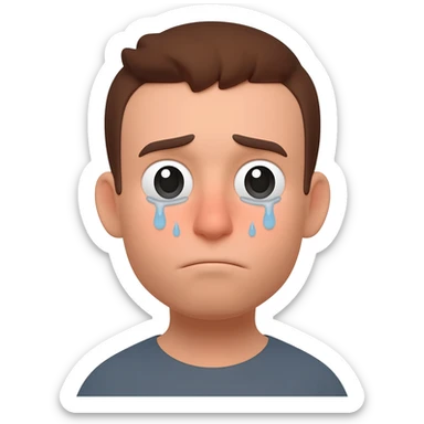 Fais un émoji qui pleure sticker