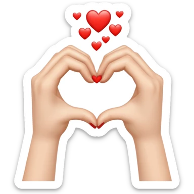 Corazón con las manos sticker