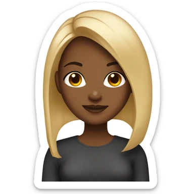 Brownskin girl with straight blond haïr sticker