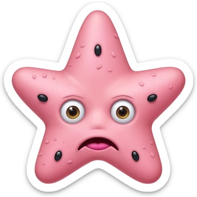 Patrick Star dumb thinking sticker