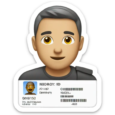 user id card sticker