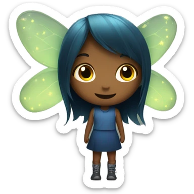 fireflies and a cute girl  sticker