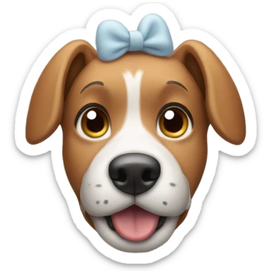 A dog wearing Mickey ears  sticker
