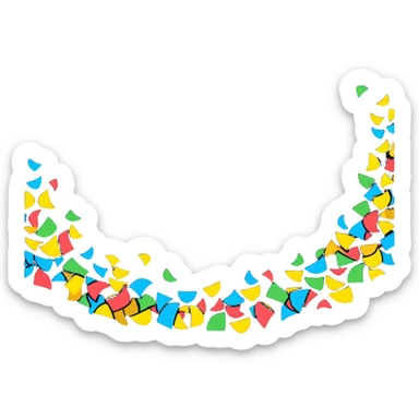 celebration confetti and party sticker