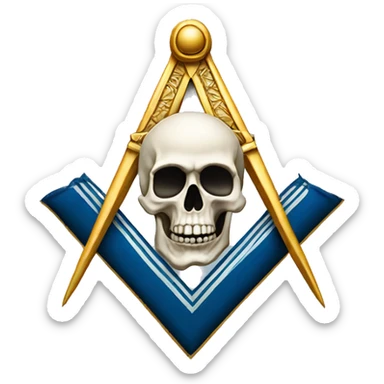 freemason logo with skull sticker