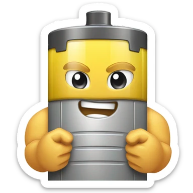 battery like a bodybuilder sticker
