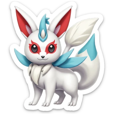 Zangoose-Meloetta-Minccino-Absol-Pachirisu-fusion sticker