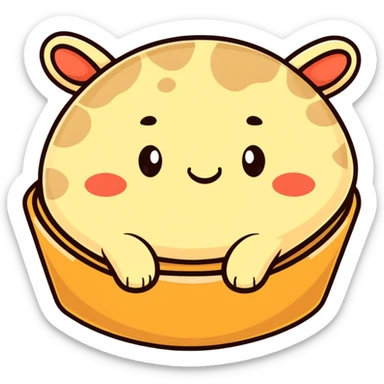 banh bao, cute cartoon sticker style, smiling face sticker