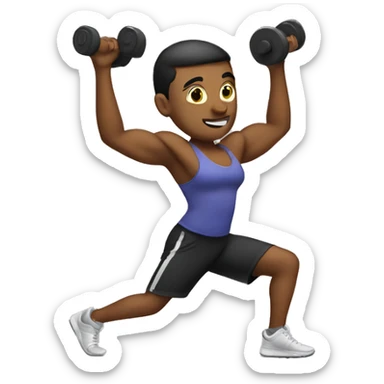 Working out  sticker