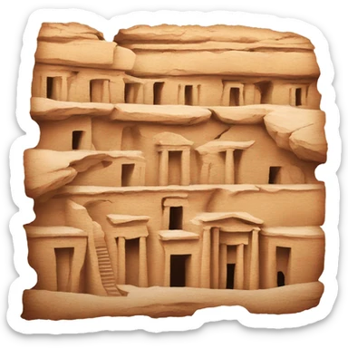 nabataean-script-petra-ruins sticker