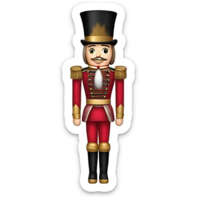 christmas nutcracker full body sticker