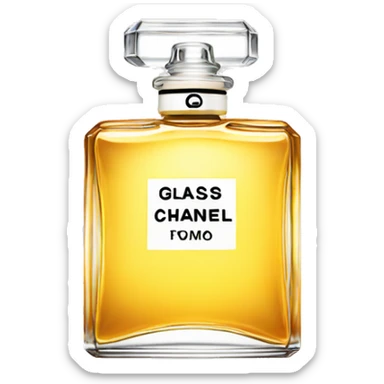 Glass Chanel perfum sticker