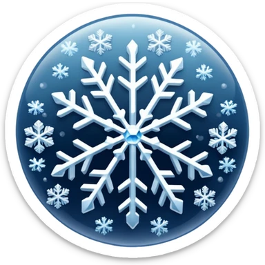 Snowflakes in winter morning sticker