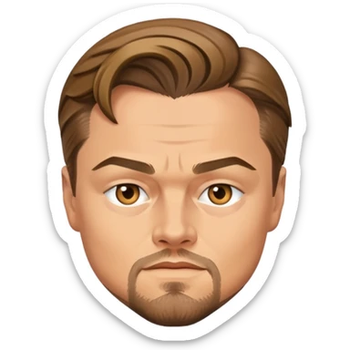 Leonardo DiCaprio face portrait sticker