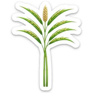 a single rice stalk sticker