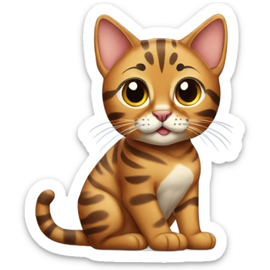 bengal cat sitting  sticker