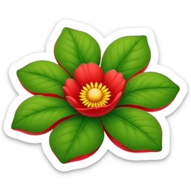 Broto de planta de flor vermelha sticker