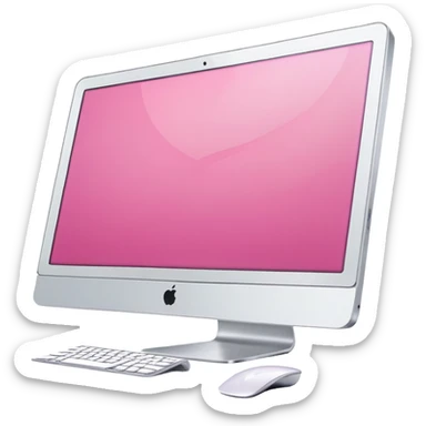 ultra realistic pink imac sticker