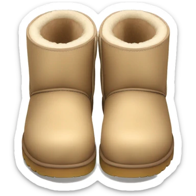 A pair of beige short uggs sticker
