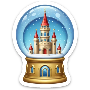 snow-globe, tower inside sticker