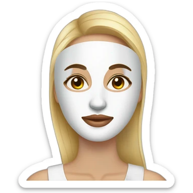 Woman with beauty face mask sticker