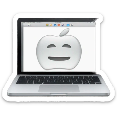 mac book open  sticker