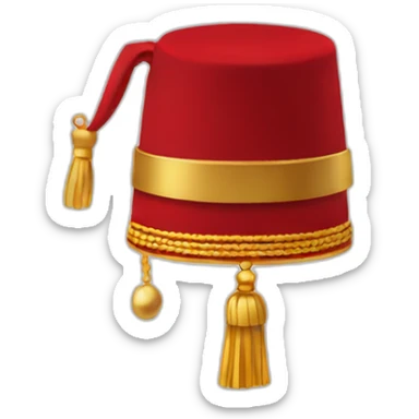 Fez with tassel sticker