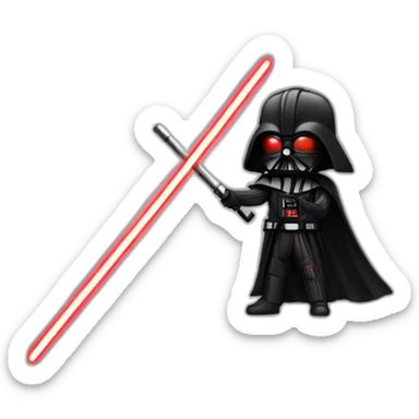 Dark vador with red light saber sticker