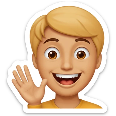 Funny face smile joke sticker