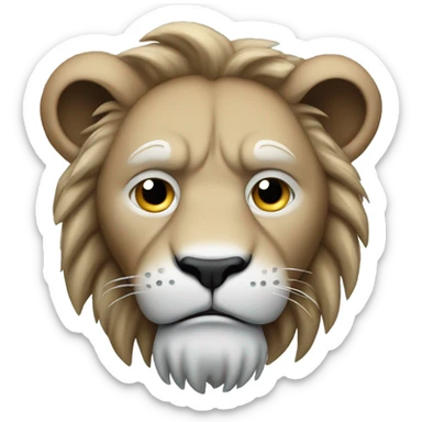 Crying Detroit lion sticker