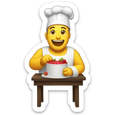 Enano saliendo de tarta sticker