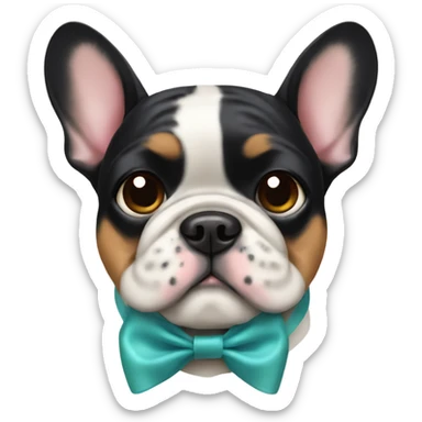 Frenchie with bow sticker